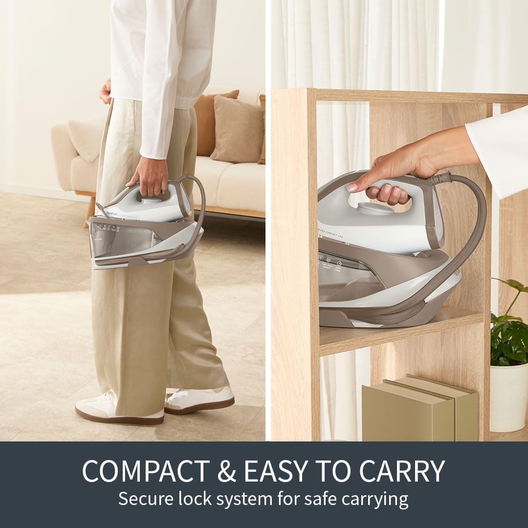 Detalle de Tefal Power Pro Compact 200 Steam Station SV6213G0: Practical Power for Everyday Ironing