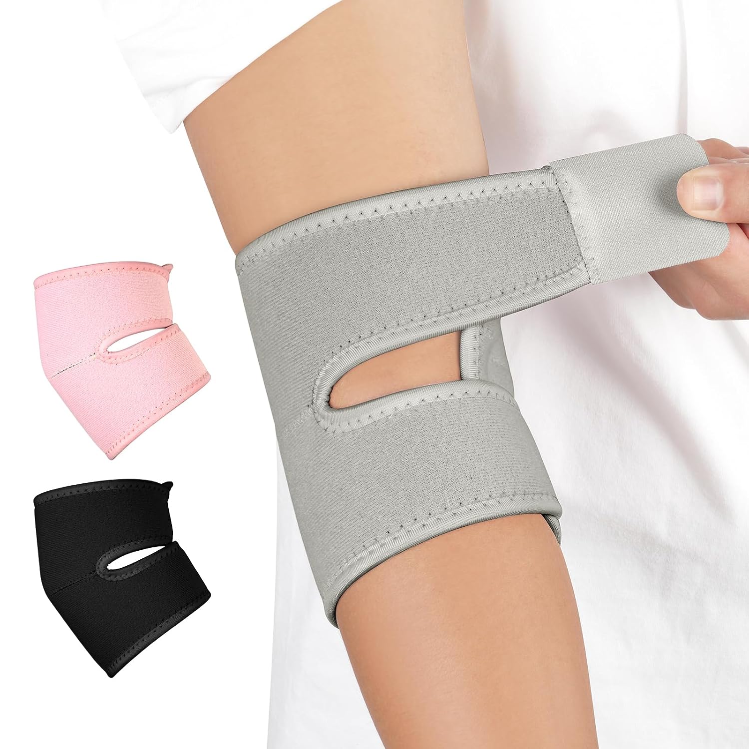 Detalle de Fefod 5433006 armbågsstöd, justerbart och grått med halvstyvt stöd