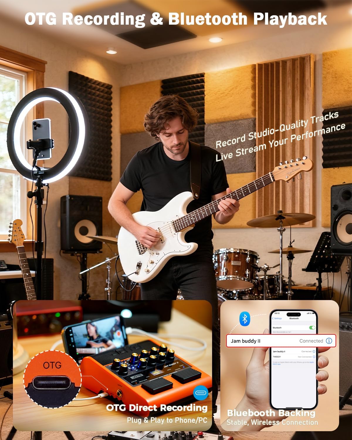 Thumbnail 5 de JOYO JAM Buddy II 10W Portable Guitar Amp with 14 Amp Models and OTG Recording
