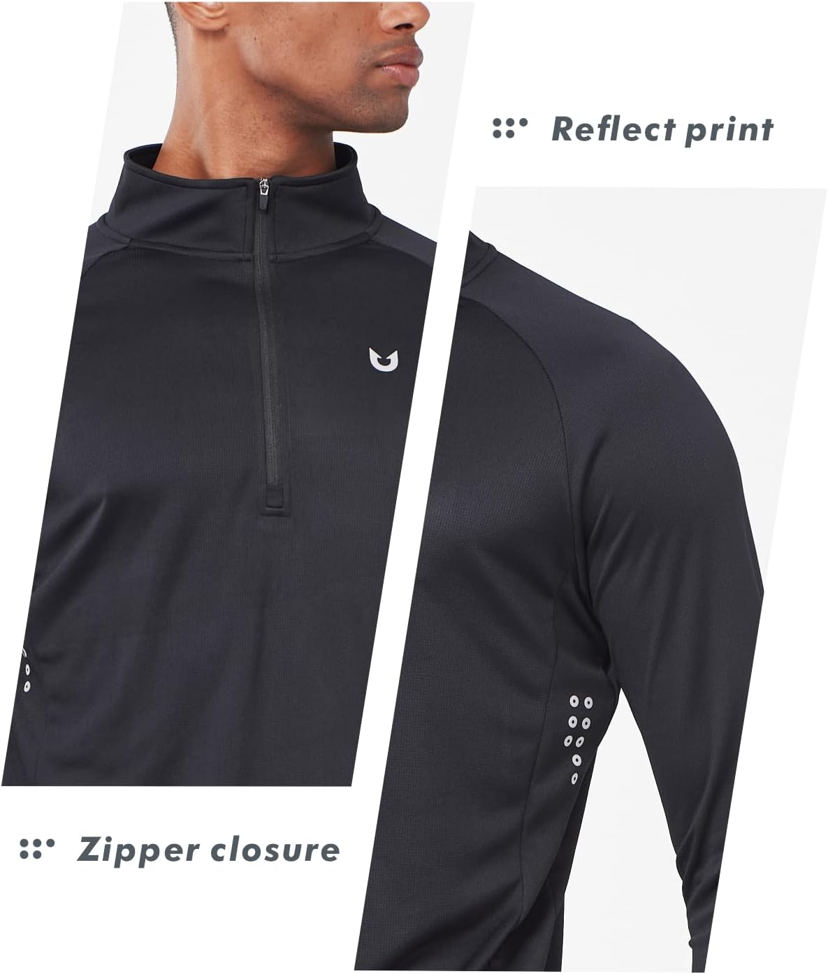 Thumbnail 4 de NORTHYARD Quarter Zip Pullover Men Running Shirt — Moisture Wicking, Quick Dry, Long Sleeve