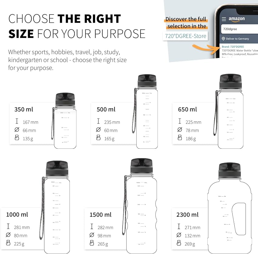 Detalle 2 de 720°DGREE uberBottle 350ml – bouteille d’eau réutilisable ⚙