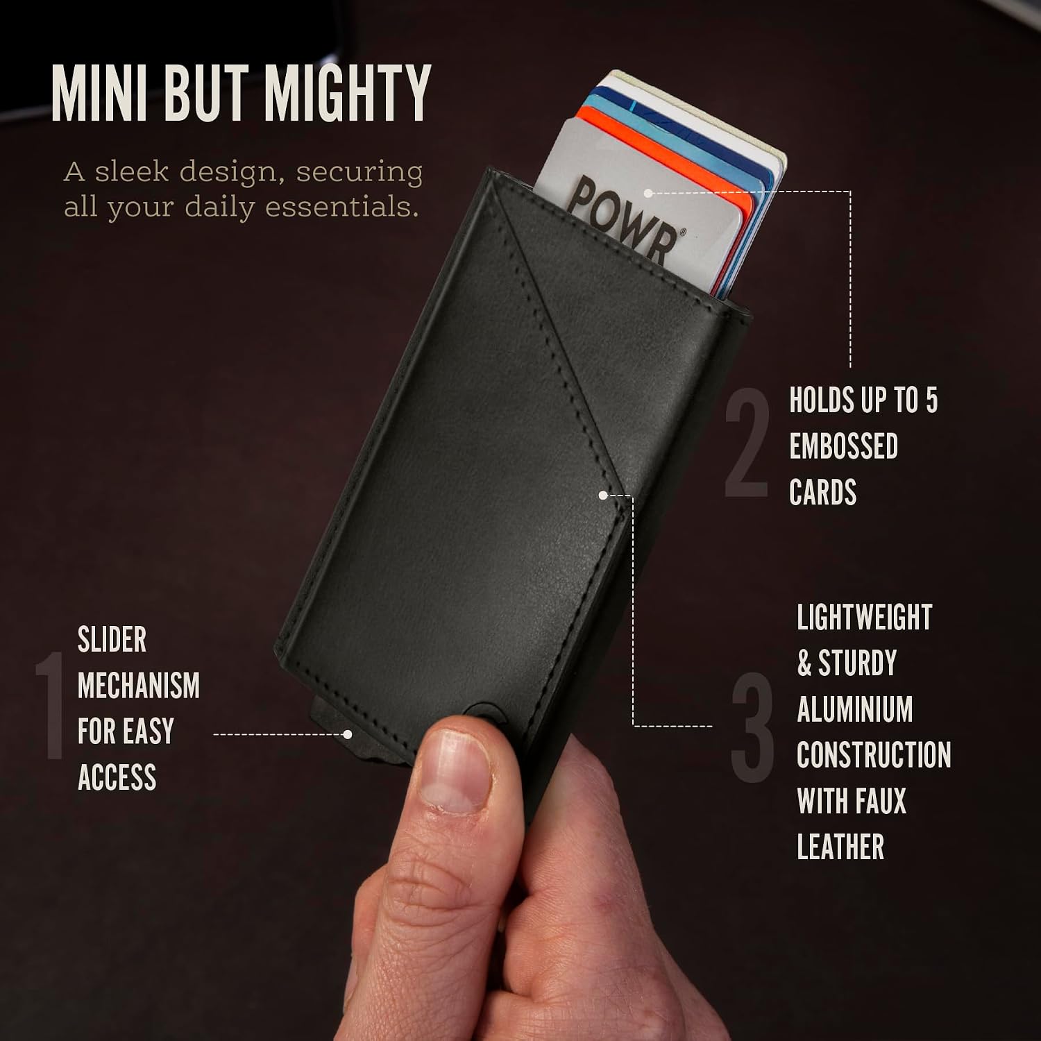 Detalle 2 de POWR Card Holder Wallet 9-card slim