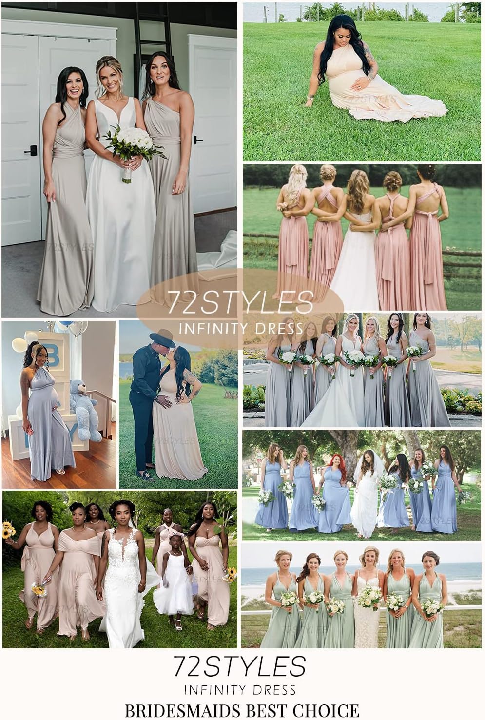 Thumbnail 4 de 72styles Multiway Bridesmaid Dress, Maxi – Soft, Stretchy, and Versatile