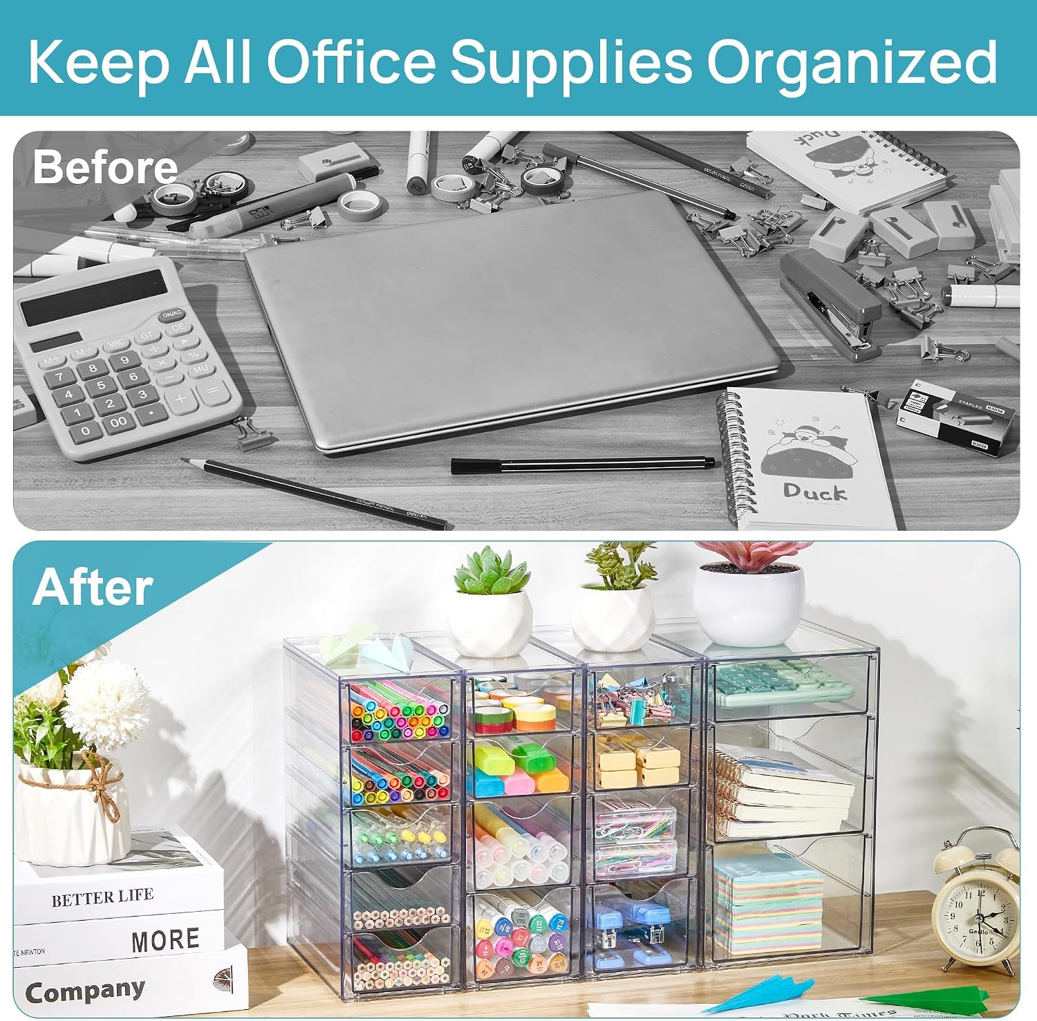 Detalle de Vtopmart SDVT0003V1 Clear Storage Organizer with 16 Drawers