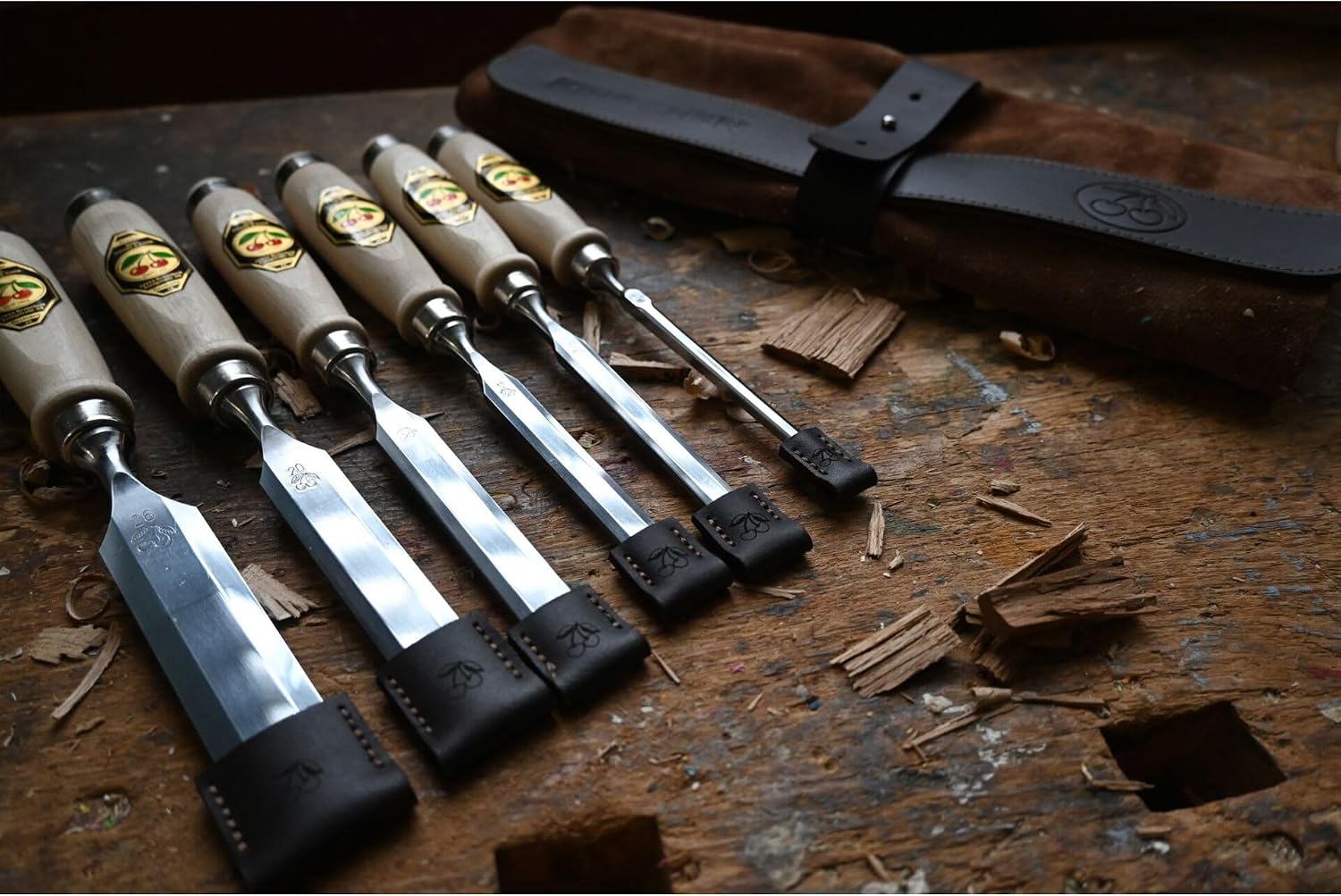 Detalle de Kirschen 1171002 – 6 dłut stolarskich ze stali wysokowęglowej, 6–26 mm