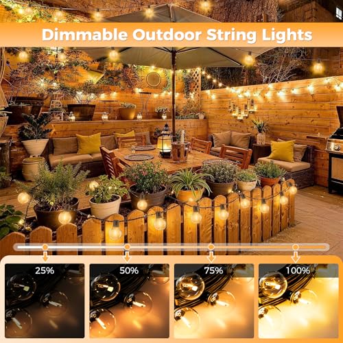 Thumbnail 8 de VenzBlomia Solar Festoon Lights Outdoor 16.3M/53.5FT with Remote – G40 LED, USB Backup