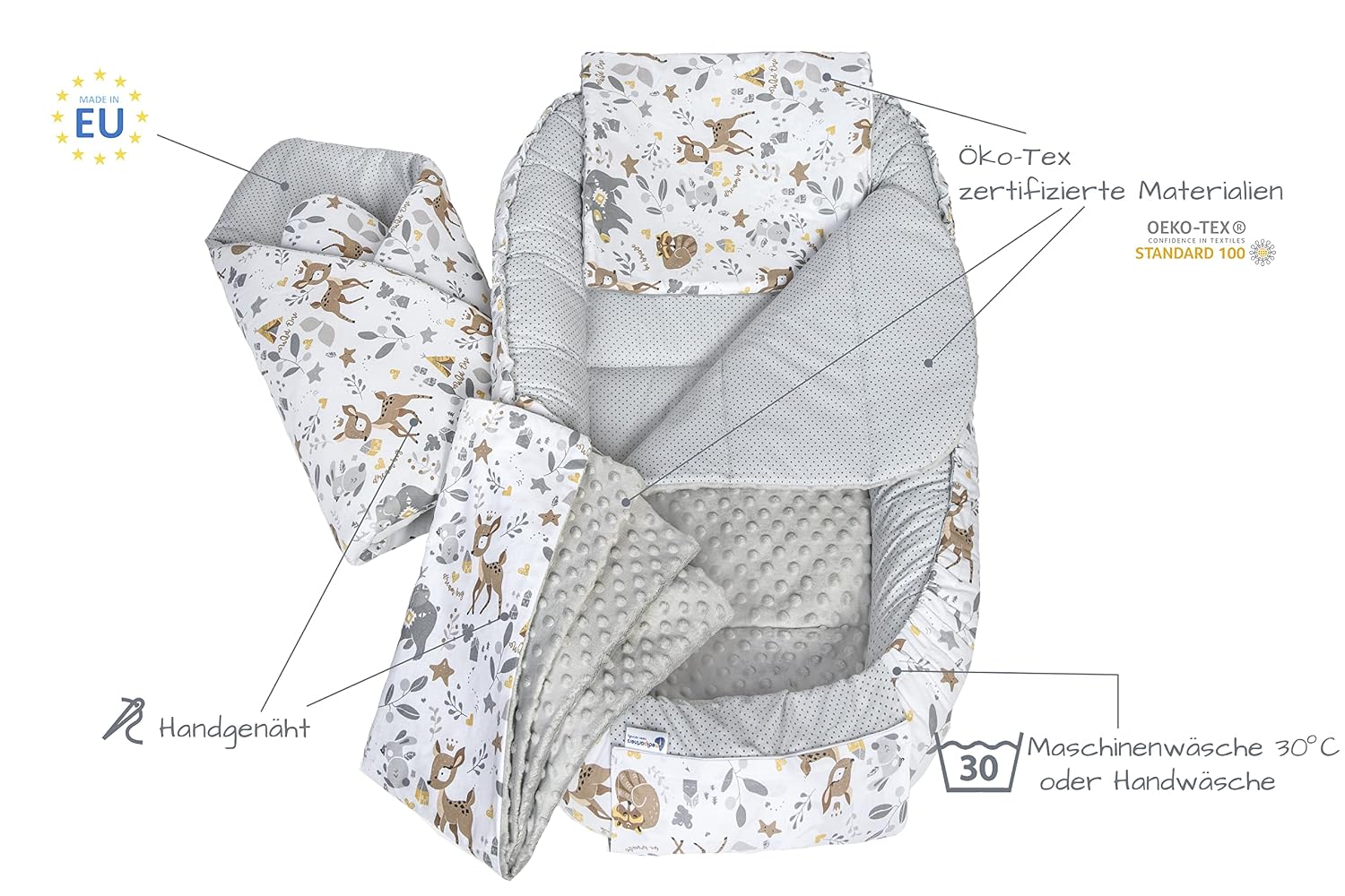 Thumbnail 2 de Medi Partners Babynest 100x60x15 Kuschelnest