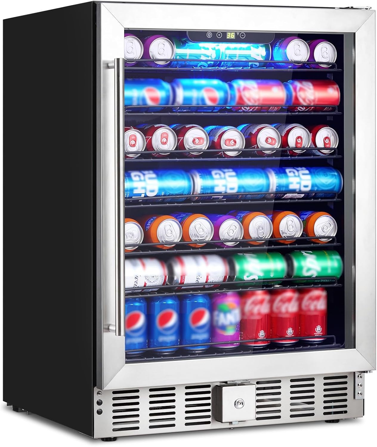 Detalle de MAXSA 24-Inch Beverage Refrigerator, 5.1 Cu. Ft. with Digital Temperature Control