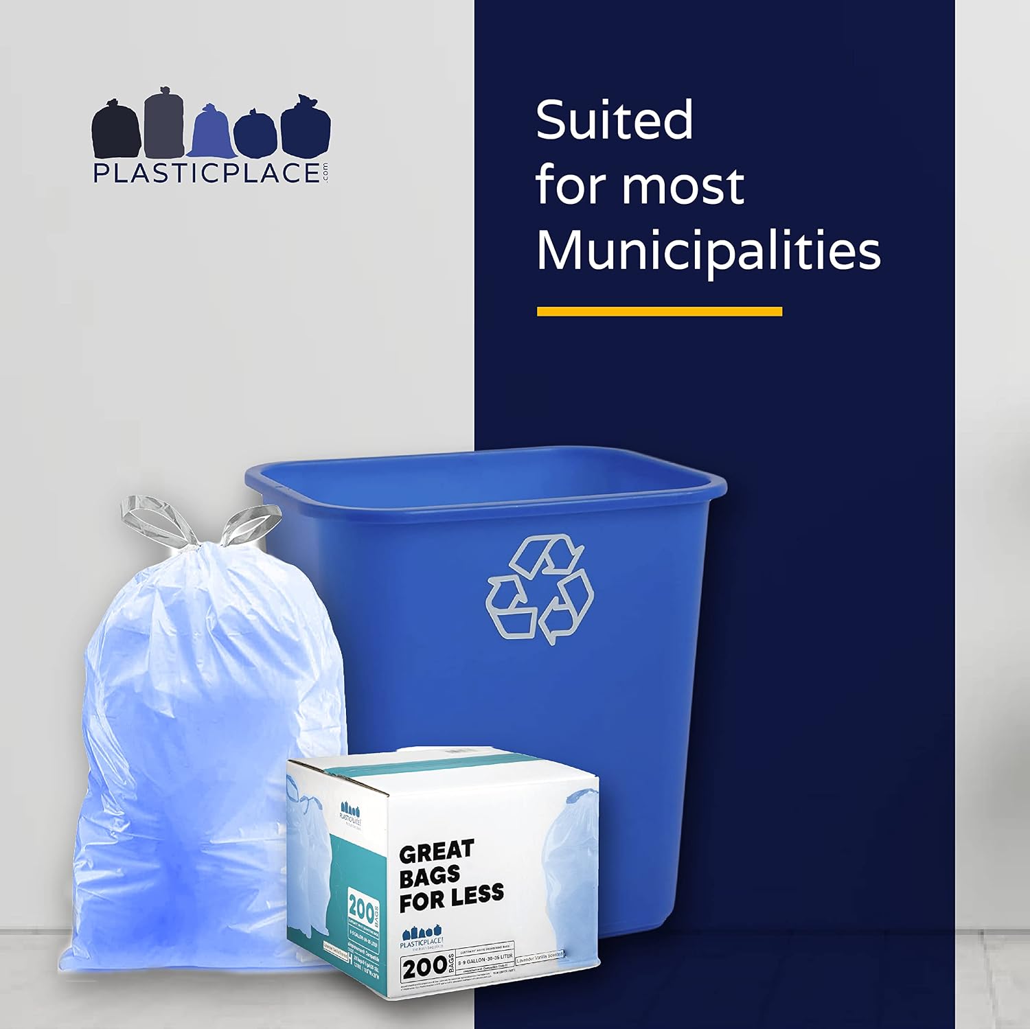 Thumbnail 3 de Plasticplace worki do simplehuman Code V, niebieskie, ze sznurkiem, 200 szt.