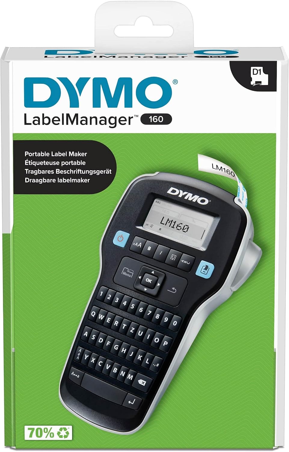 Detalle 2 de Dymo LabelManager 160 : étiqueteuse compacte avec clavier QWERTZ intégré