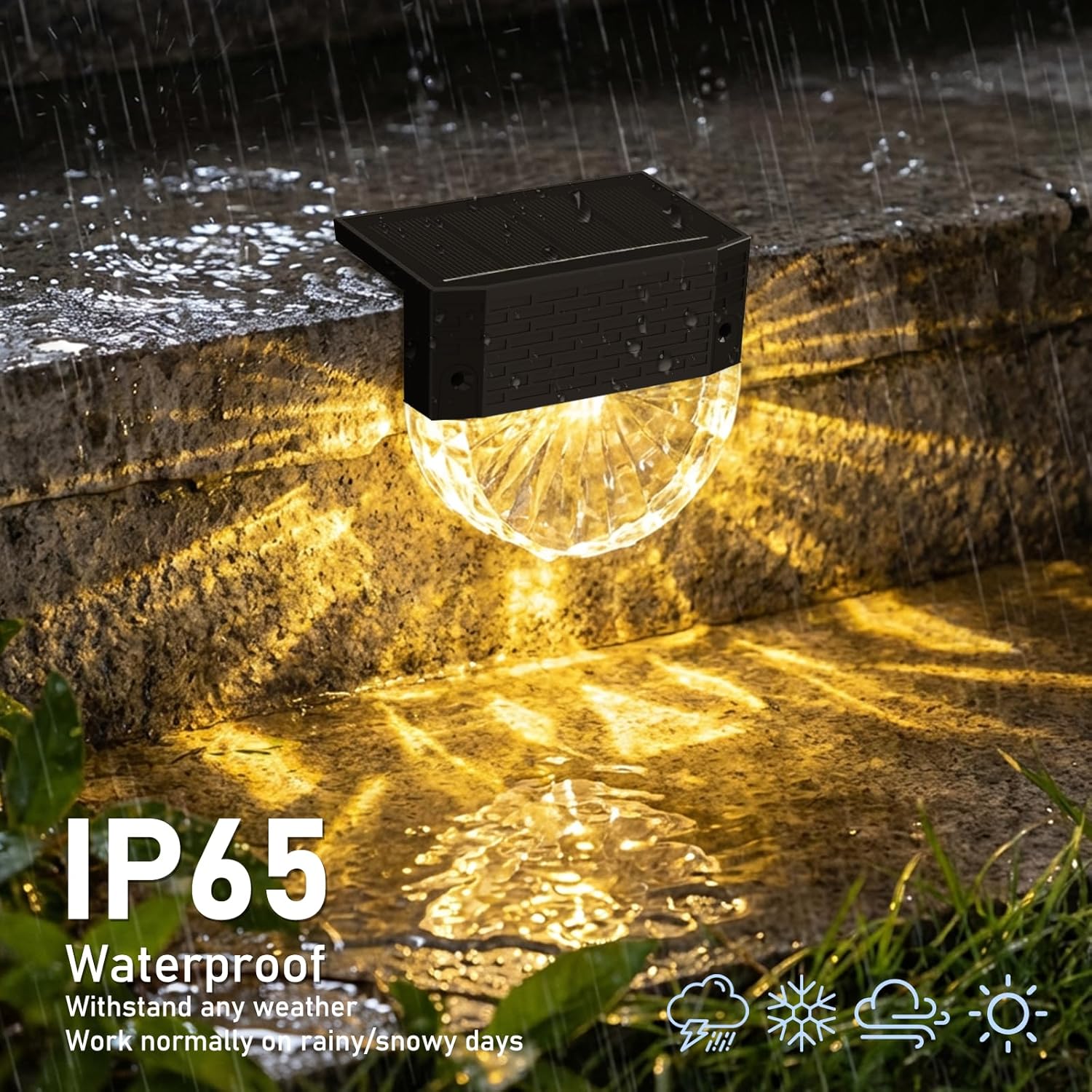 Thumbnail 3 de FIFlying Solarlampen für Außen: 4-teiliges Set mit IP65-Schutz – 3 Modi, automatische Ein-/Ausschaltung
