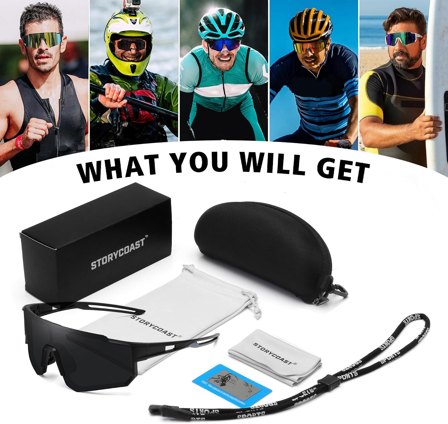Thumbnail 6 de STORYCOAST Polarized Sports Sunglasses with UV400 Protection and Lightweight Frame