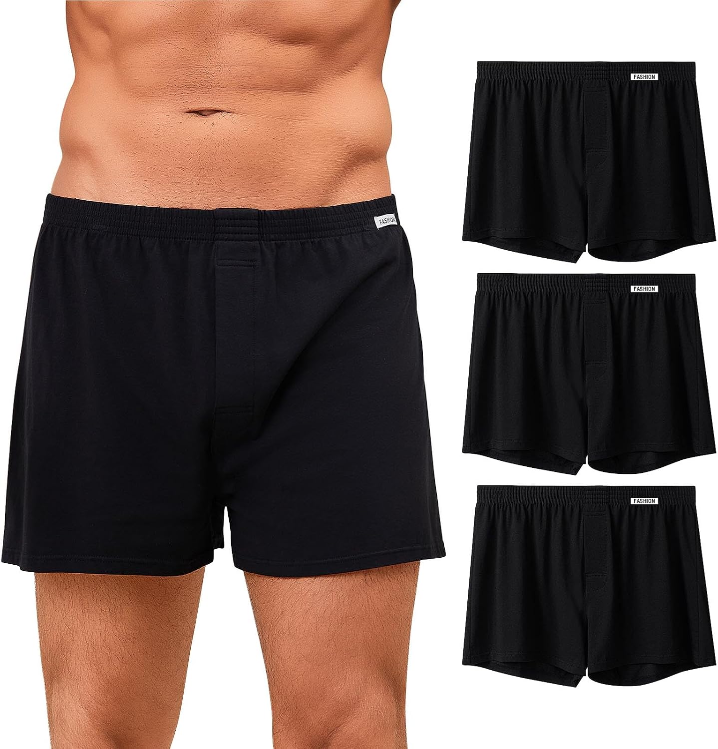 Detalle de ZAKASA Boxer Larghi Uomo Cotone 3 Pack