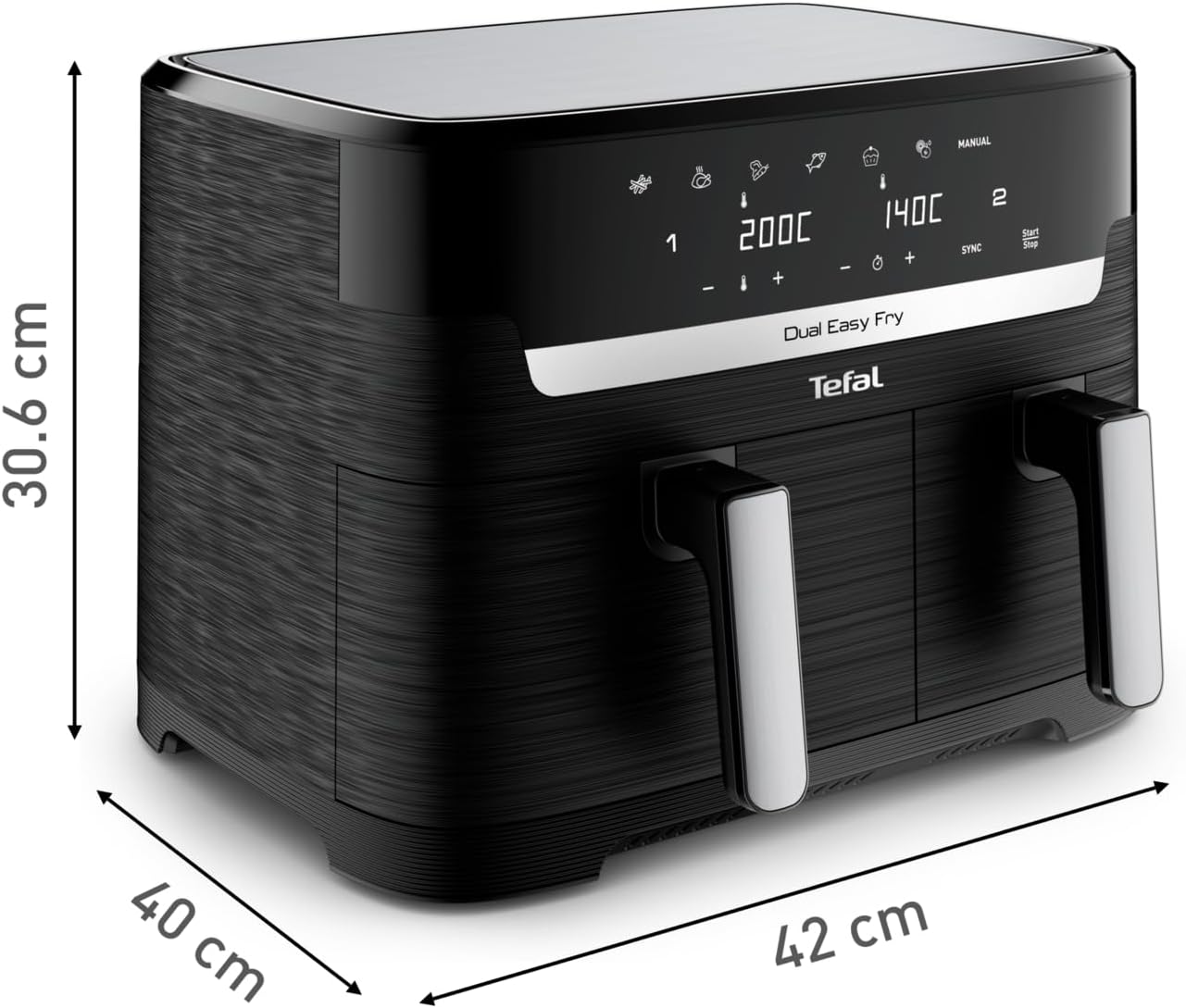 Detalle 2 de Tefal Easy Fry Dual Zone EY901840 8.3L air fryer