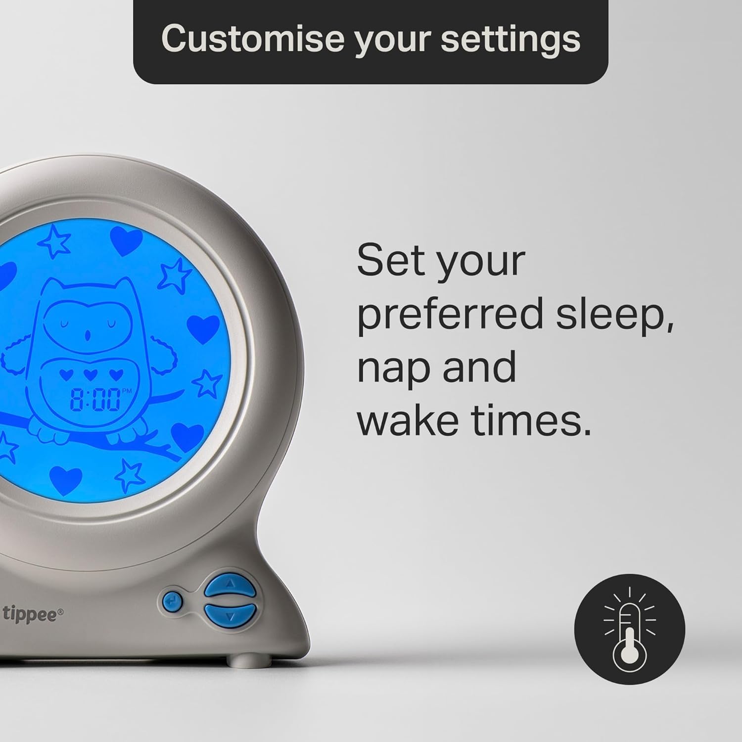 Thumbnail 4 de Tommee Tippee Groclock Sleep Trainer Clock: Colourful Timers, Nightlight and Alarm for Toddlers