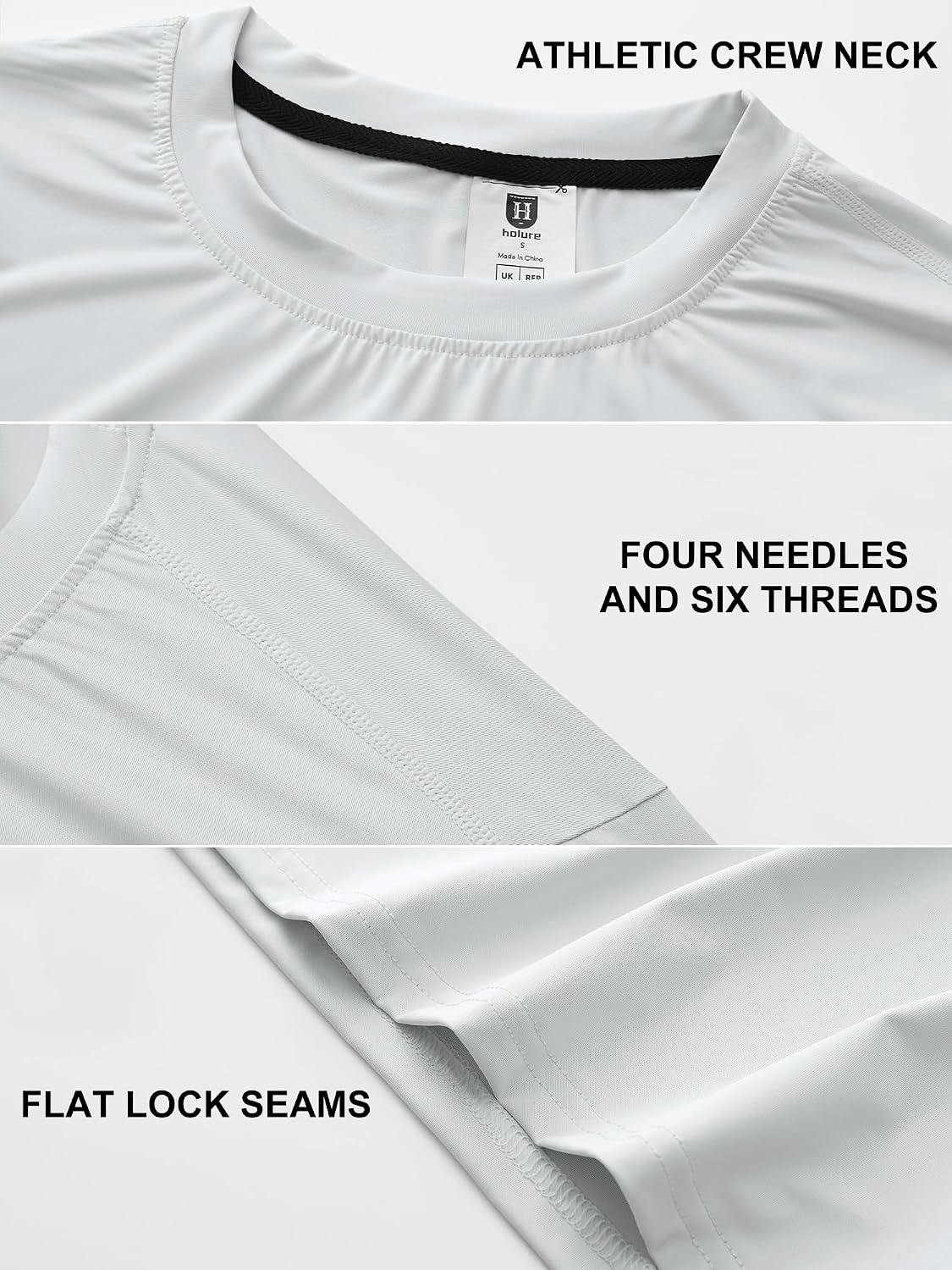 Thumbnail 4 de Men's Rash Guard UPF 50+ Sun Protection Short/Long Sleeve Swim T-Shirt (Lightweight Quick Dry SPF UV)