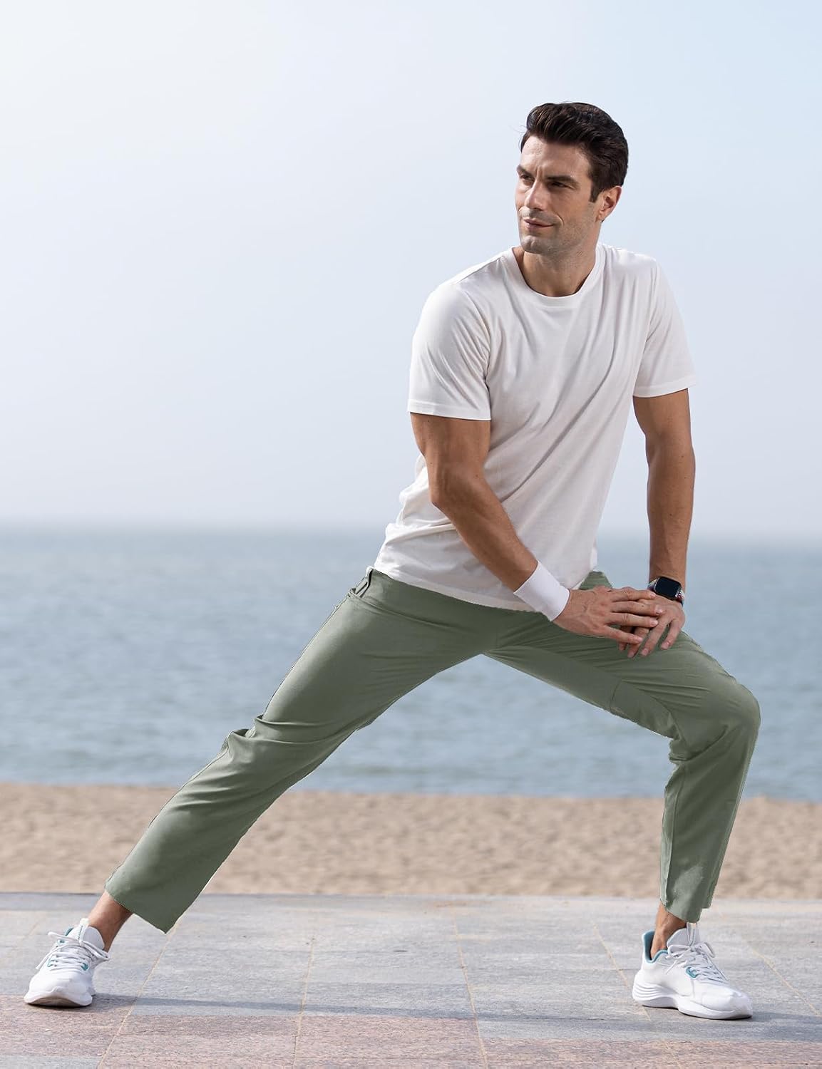Detalle de TBMPOY Men's Lightweight Hiking Pants with 4-Way Stretch and Zip Pockets