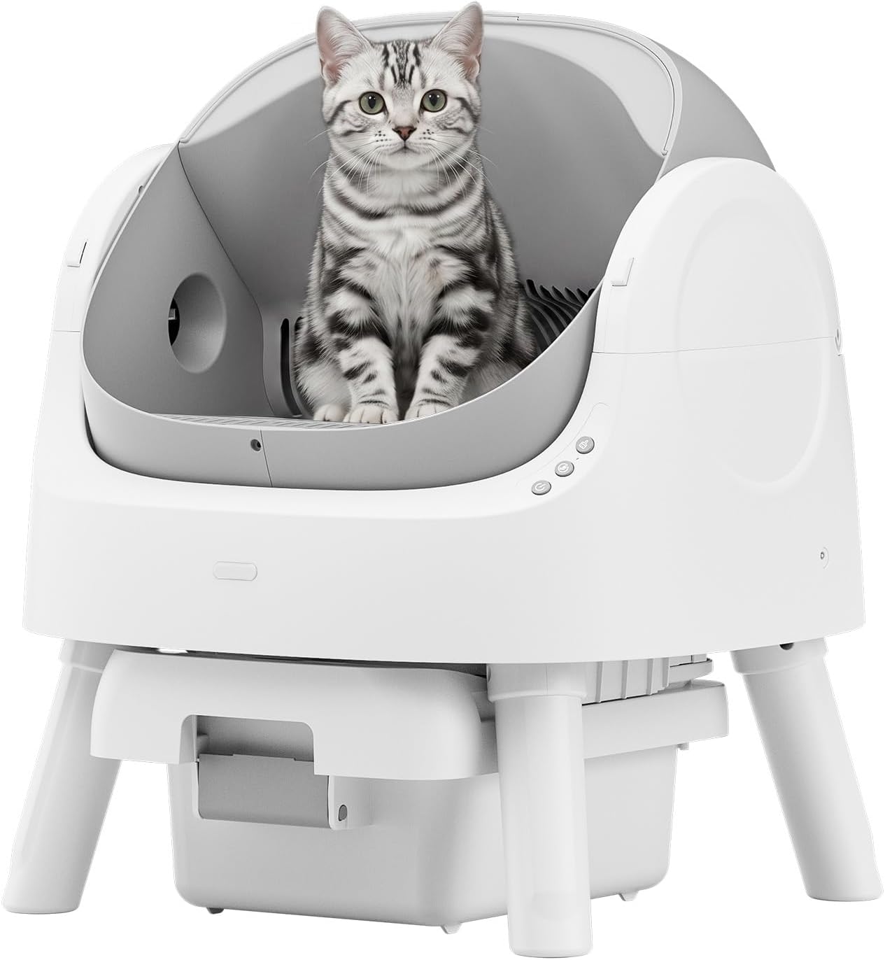 Detalle de teweoa AS11 Automatic Open-Top Cat Litter Box with Multi-Sensor Safety