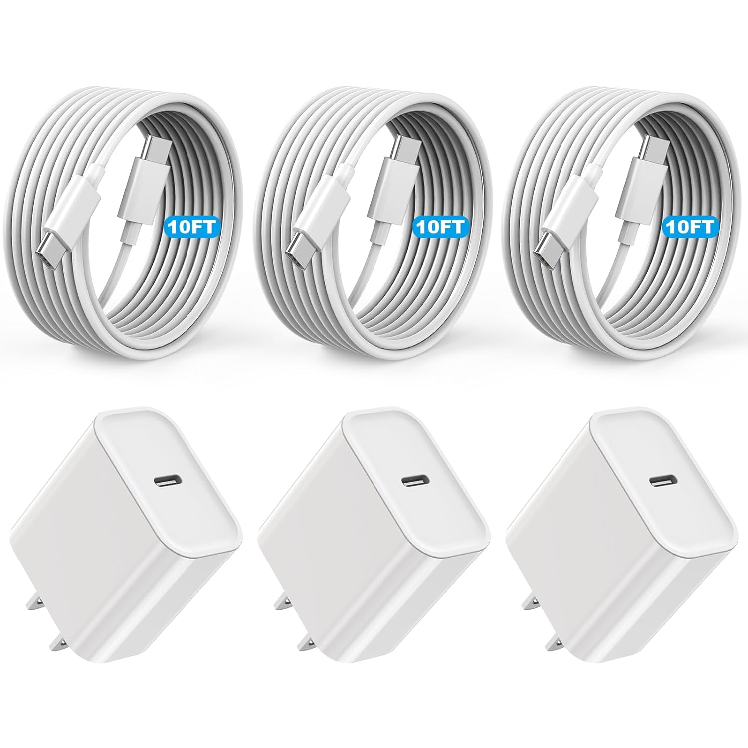 Detalle de Apple MFi 10ft USB‑C to USB‑C Cable 3‑Pack