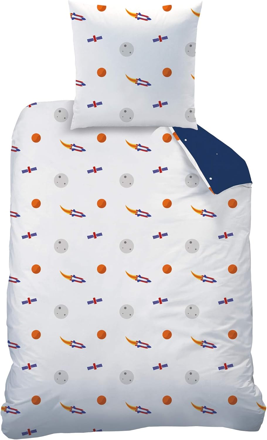 Thumbnail 3 de MATT & ROSE Parure de lit enfant Explore Space en 100% coton 140x200 (bleu)