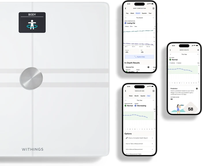 Thumbnail 4 de Withings Body Comp Weiß Körperanalysewaage
