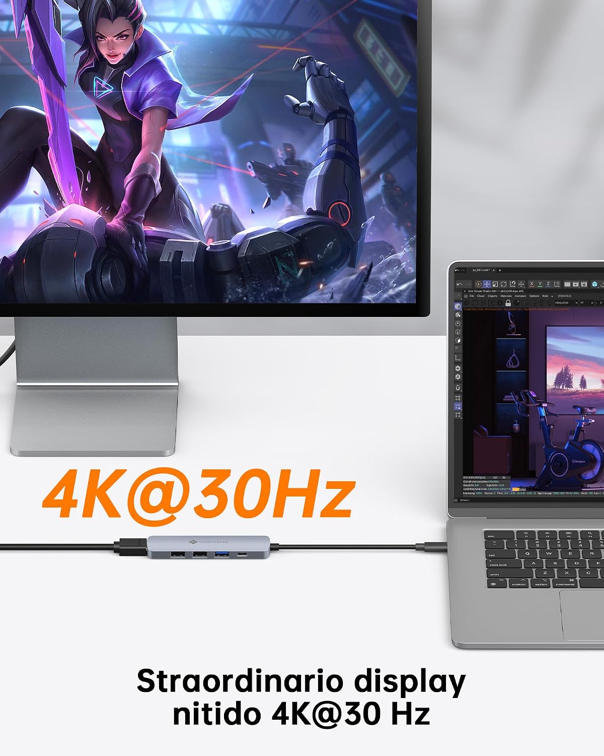 Thumbnail 3 de NOVOO USB C Hub HDMI 4K 100W PD
