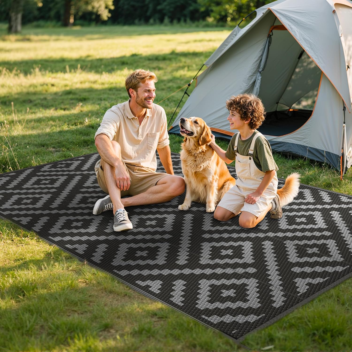 Thumbnail 6 de GENIMO Outdoor Wendbarer Teppich 9x12 ft – wetterfest, UV-beständig und wasserdicht
