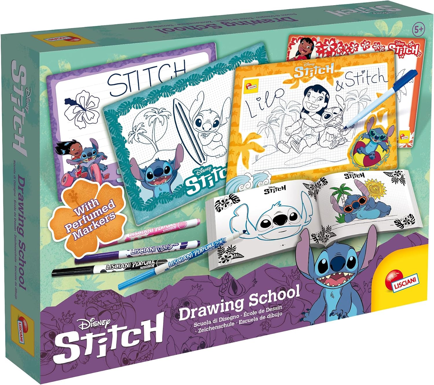 Detalle de Lisciani Disney Stitch Drawing School Kit