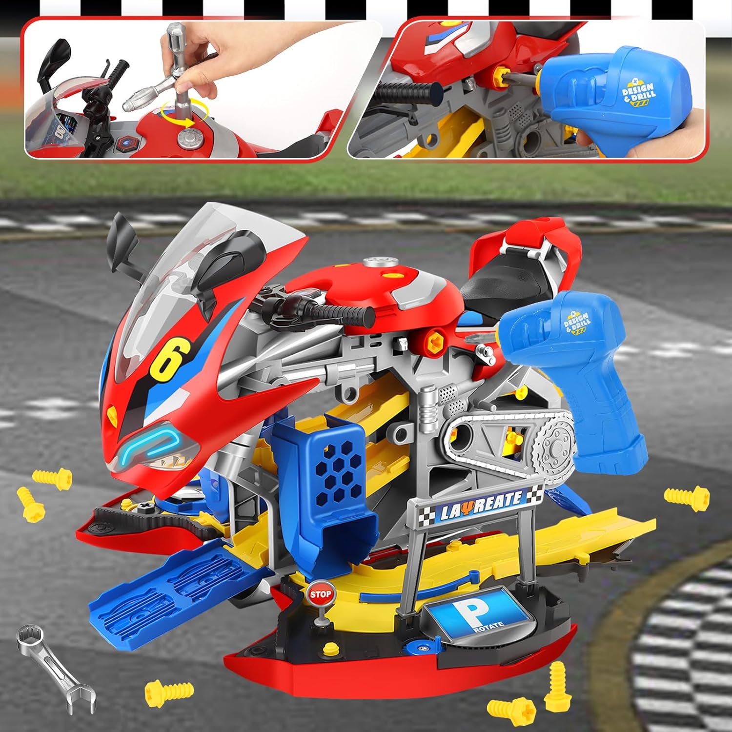 Detalle 2 de BuntWunder Moto Construir Niños 3-8 años