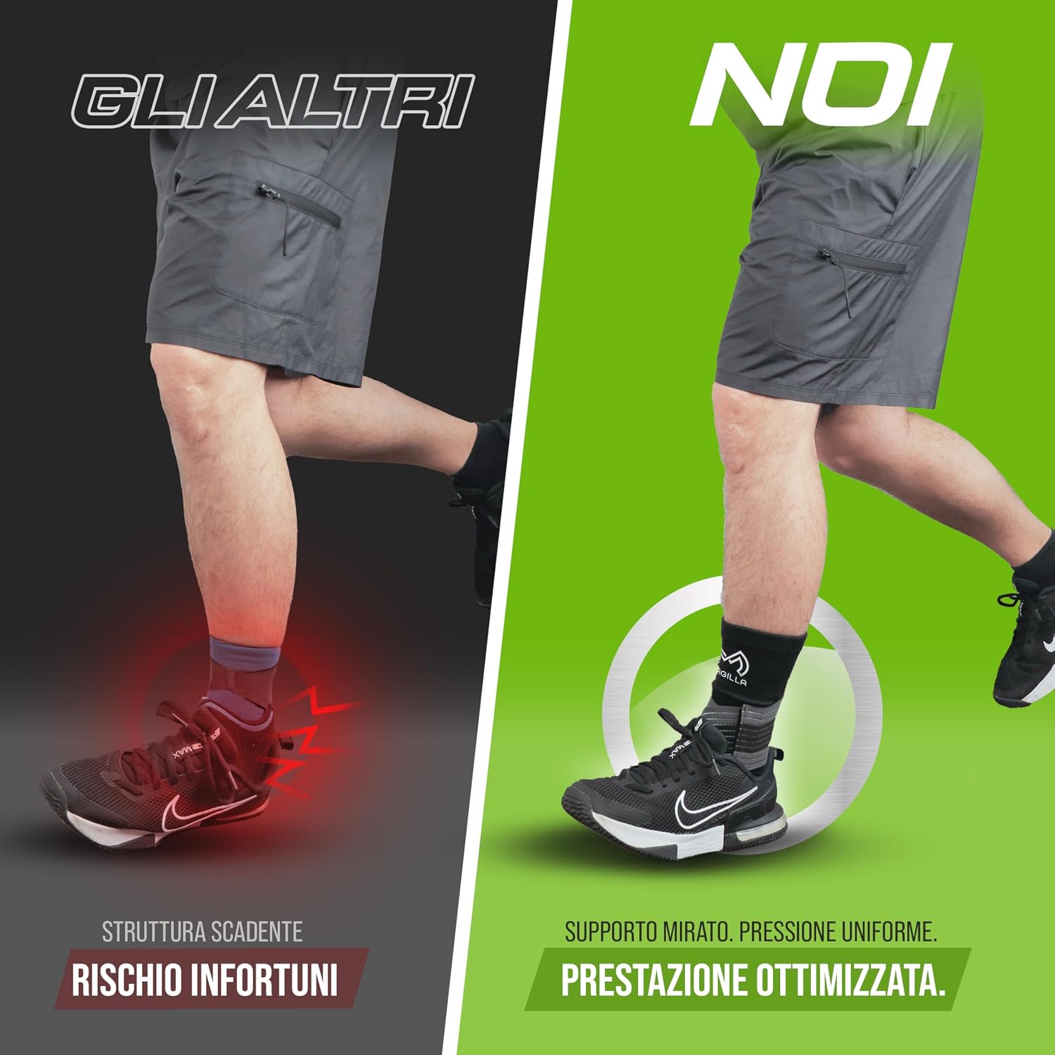 Detalle de Generico Cavigliera Ortopedica Regolabile a Compressione: Supporto stabile e traspirante per distorsioni e recupero sportivo
