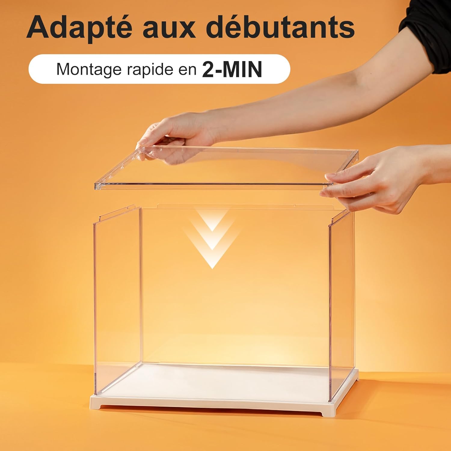 Detalle de Rolife Vitrine en Acrylique DF04L – Vitrine anti-poussière avec porte et port de câble