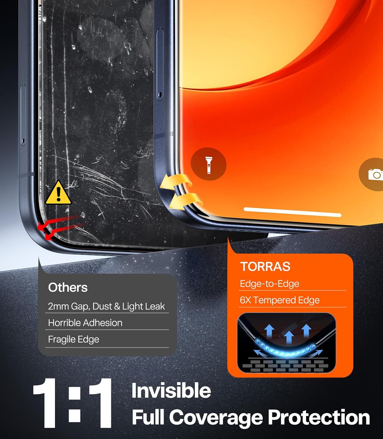 Thumbnail 4 de TORRAS 17 Pro Max Screen Protector 2-Pack