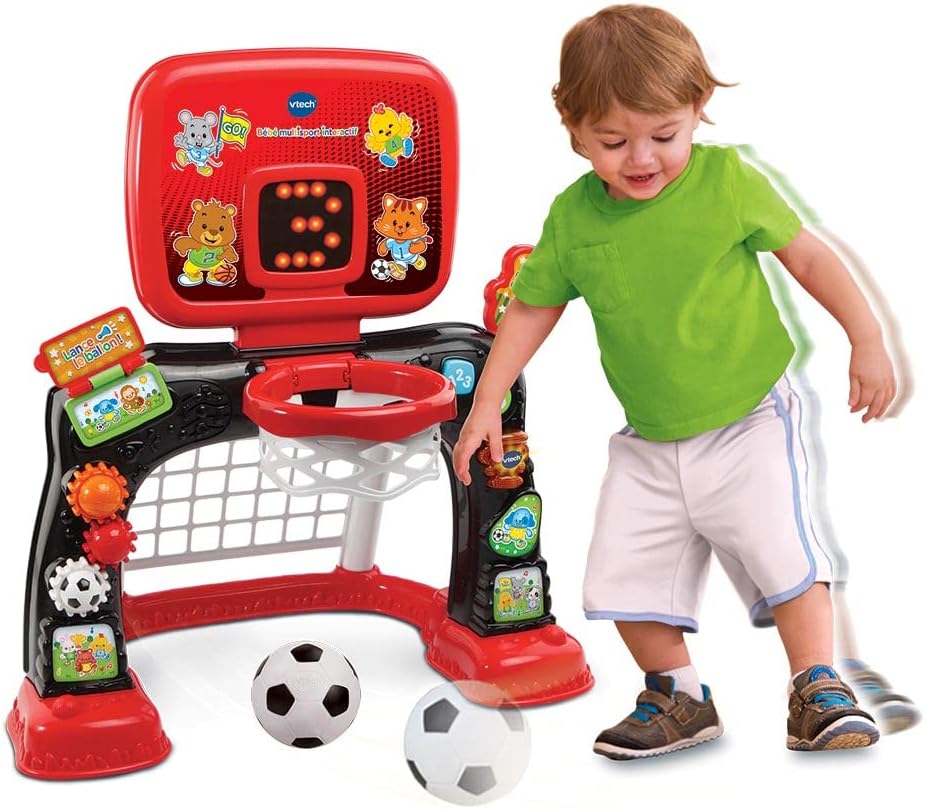 Thumbnail 5 de VTech Bébé Multisport Interactif 2 en 1 (rouge et noir) avec cage de foot et panier basket