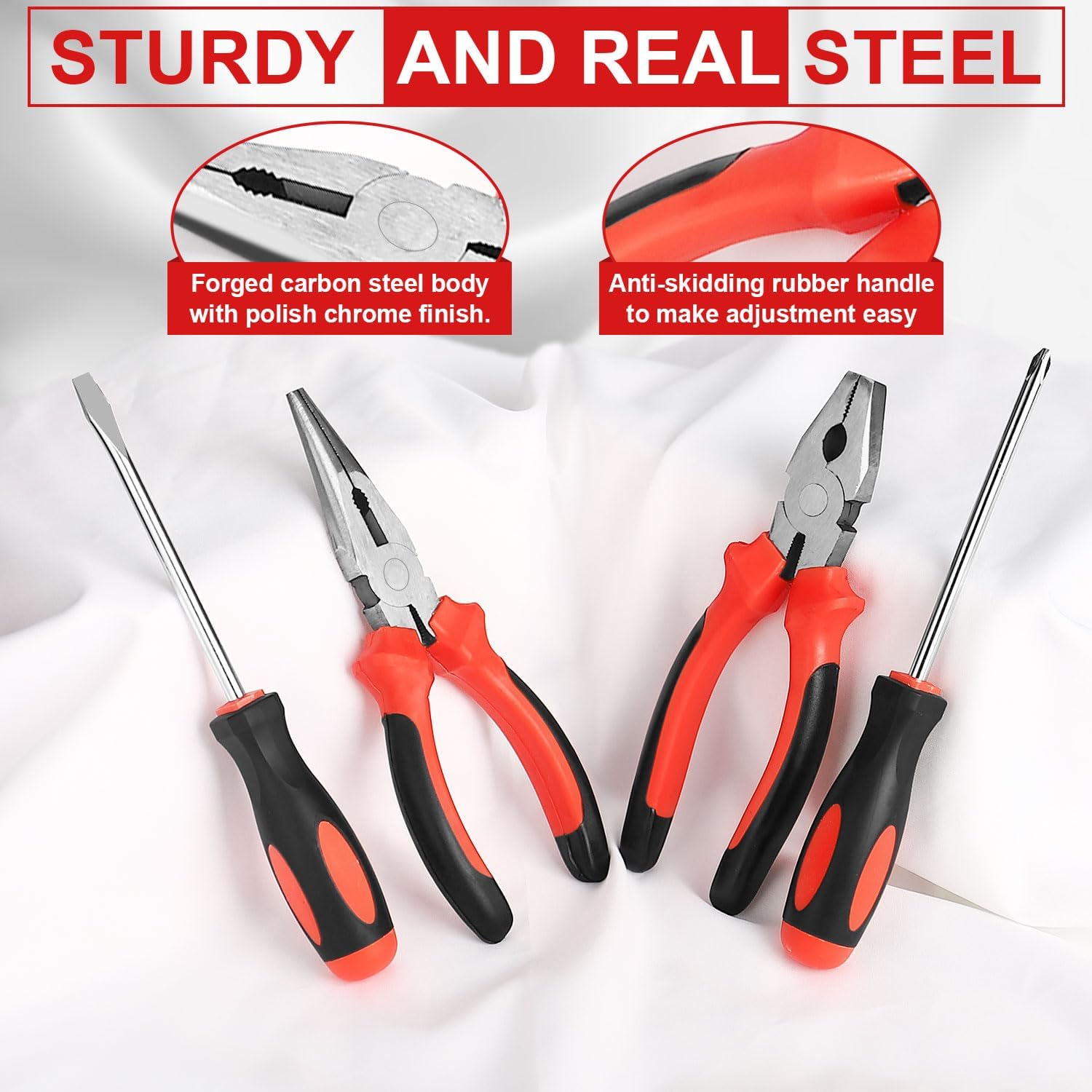 Thumbnail 4 de Household Tool Set with 3.6V USB Electric Screwdriver – 43-Piece Home Tool Kit