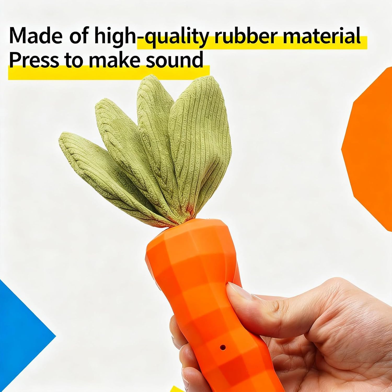 Detalle de Nidoul Carrot Dog Toys: Indestructible Rubber Toy for Aggressive Chewers (Medium to Large Dogs)
