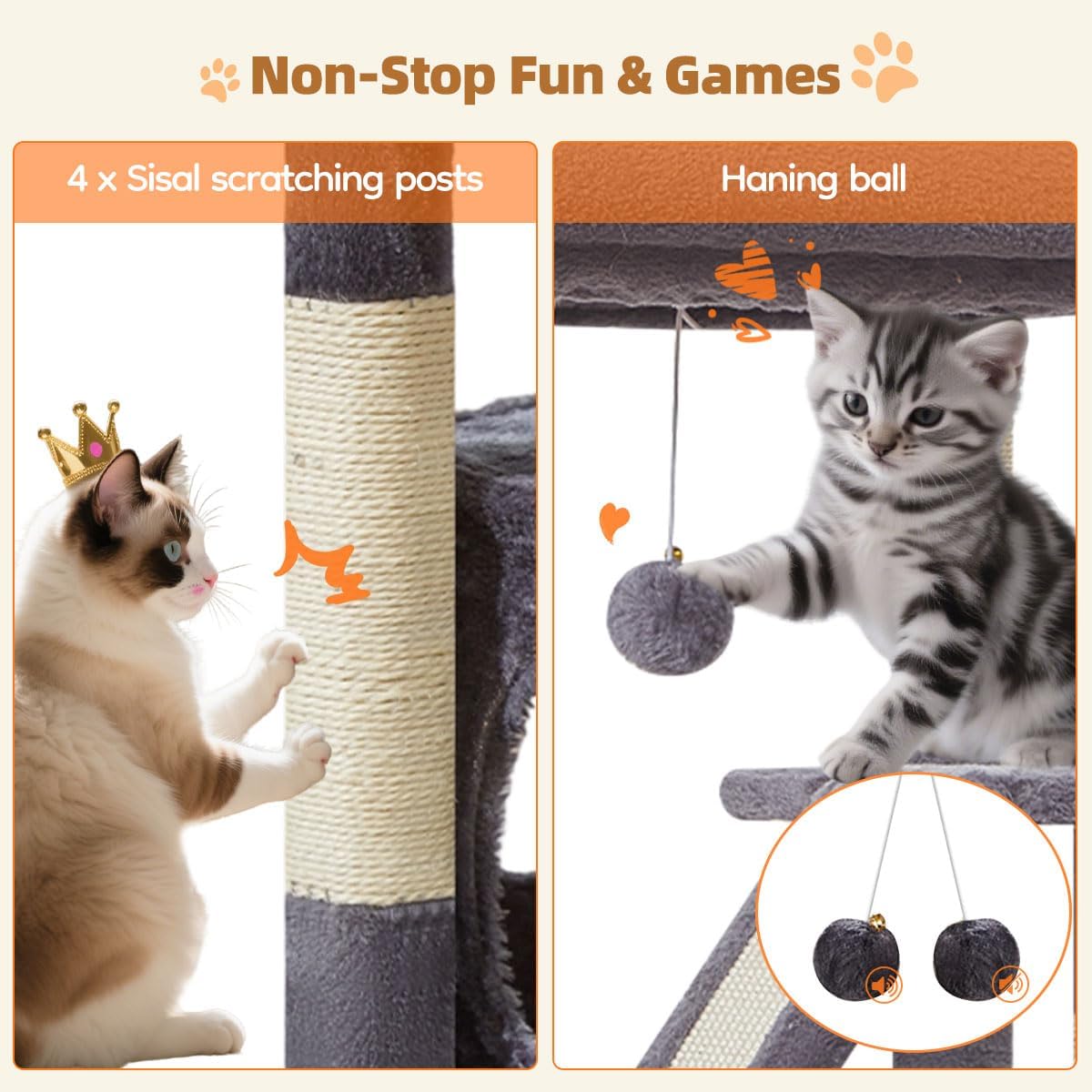 Thumbnail 5 de Taoqimiao MS029SG 98cm cat tree
