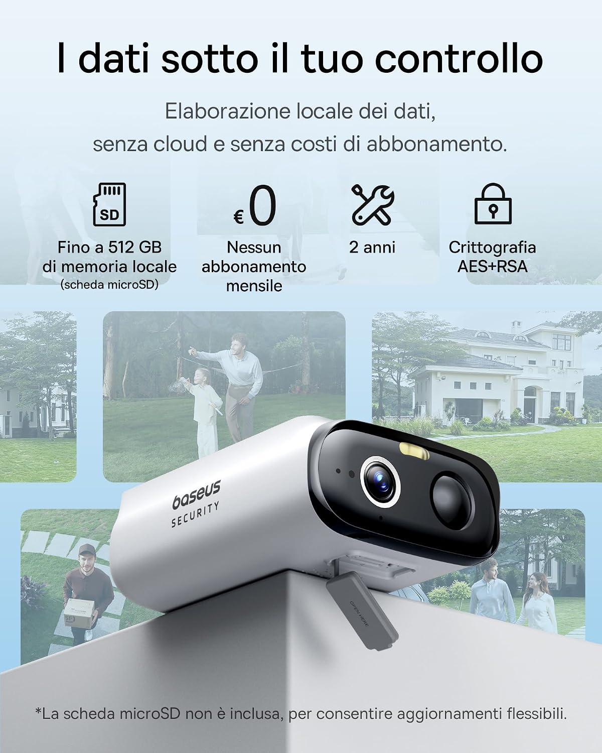 Thumbnail 6 de Baseus Security S1 Lite 2K telecamera solare 4pz
