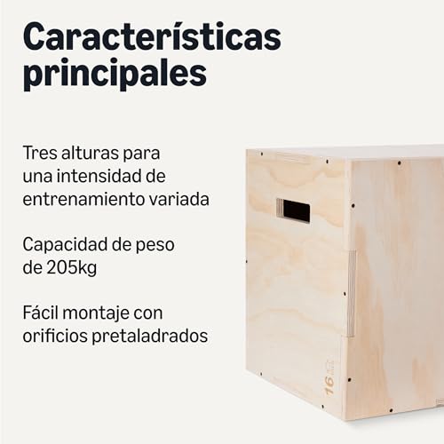 Detalle 2 de Amazon Basics - Caja pilométrica de salto para gimnasio en casa, 61 x 50,8 x 40,6 cm