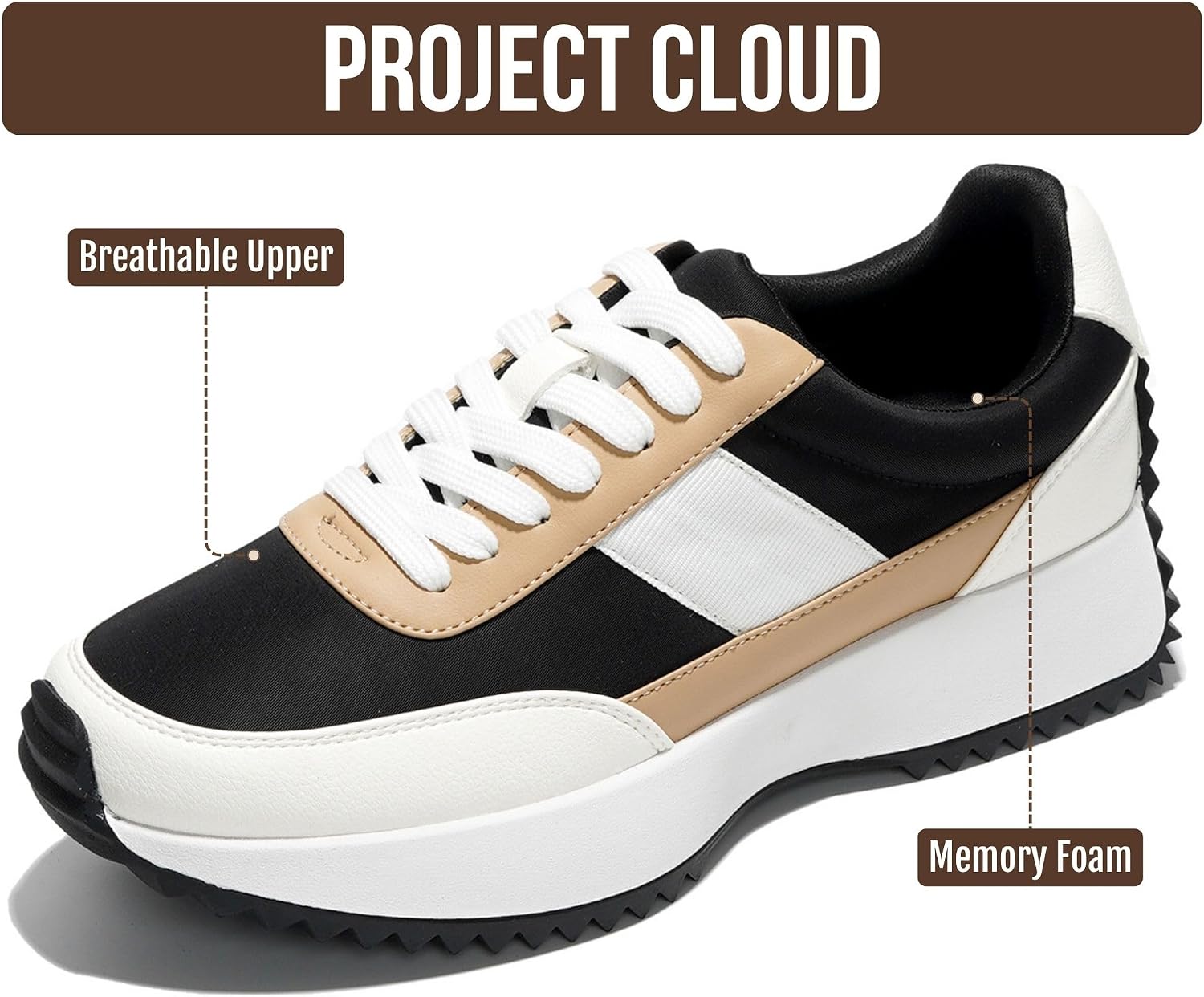 Thumbnail 1 de Project Cloud Womens Sneakers memory foam insole