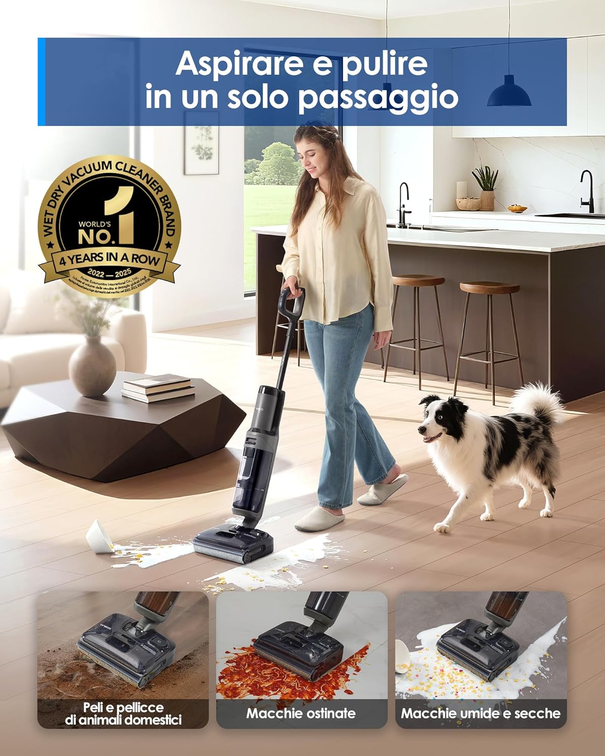 Thumbnail 5 de Tineco FLOOR ONE i6 Stretch: Aspirapolvere e Lavapavimenti 2 in 1, design piatto e autonomia fino a 40 min