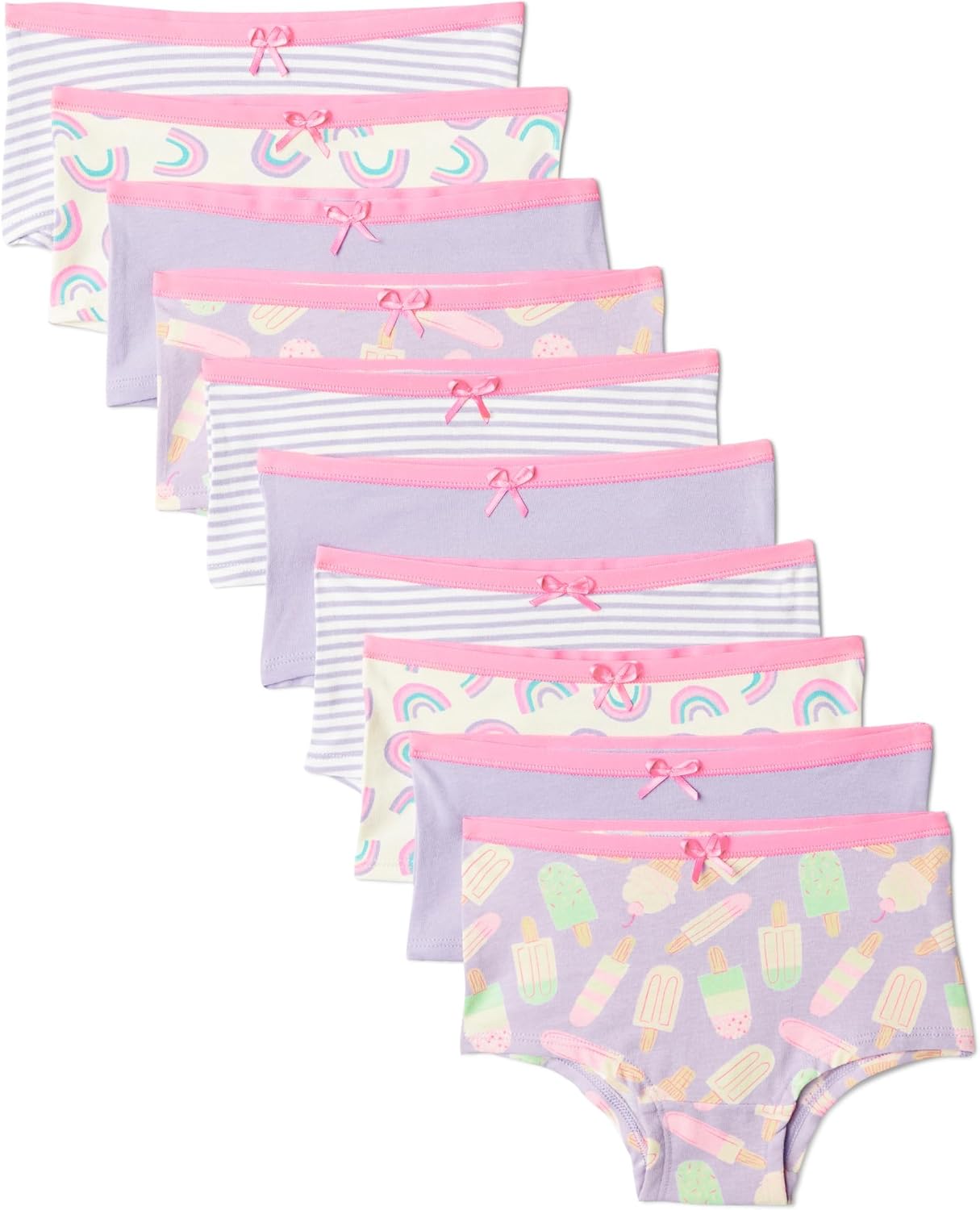 Detalle de Amazon Essentials Girls' Cotton Jersey Boyshort Underwear