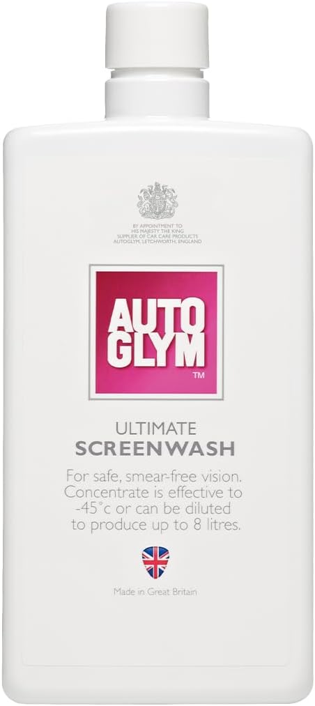 Autoglym Ultimate Screenwash 500ml: Concentrated Windshield Washer Fluid for All Seasons