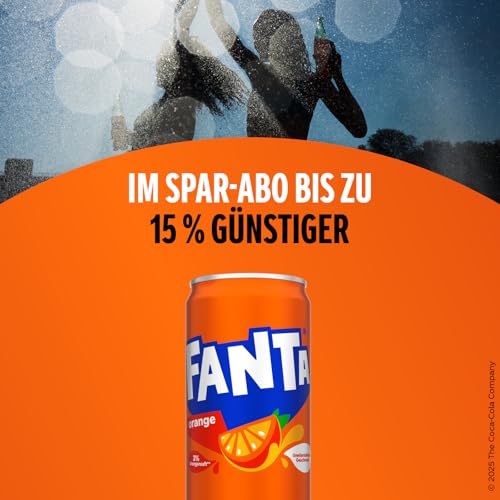 Detalle de Fanta Orange – Fruchtig-spritzige Limonade in 24er Pfanddose (330 ml)