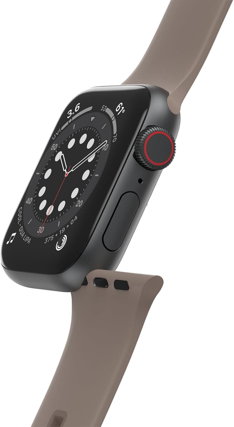 Detalle de OtterBox Bracelet de montre intelligent 42 mm Noir silicone – Unisexe