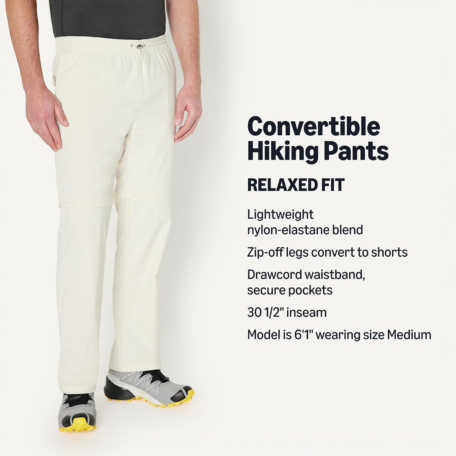 Detalle 2 de Amazon Essentials Herren Wasserabweisende Relaxed-Fit-Outdoor-Wanderhose