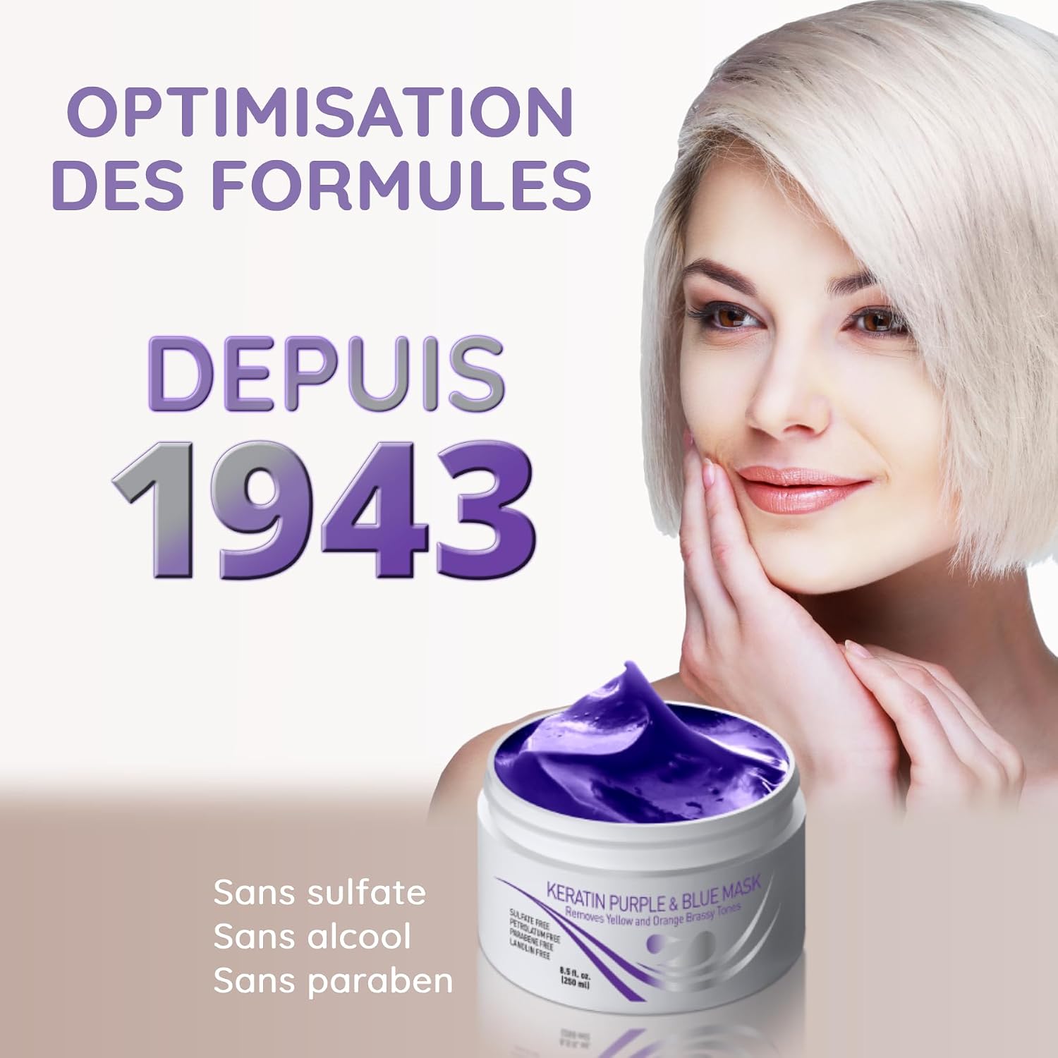 Detalle de Vitamins Masque Violet Cheveux Blond Platine