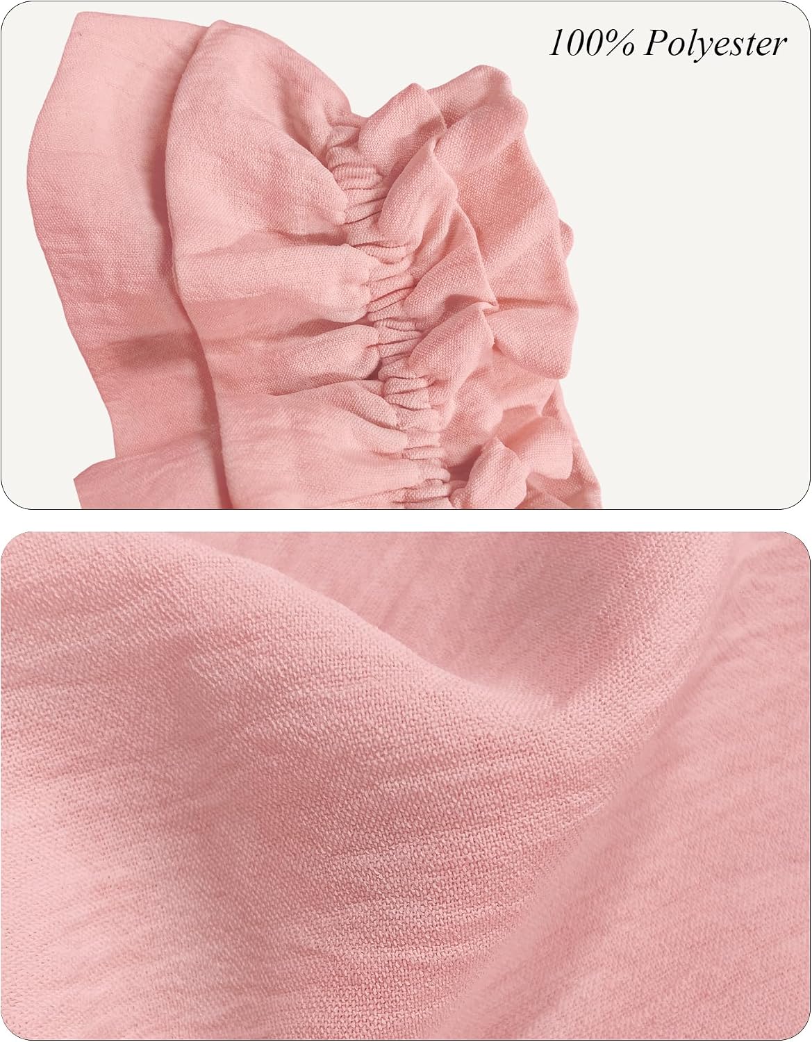 Detalle de KFUBUO 2-Piece Womens Pajama Set with Ruffle Tank Top and Shorts