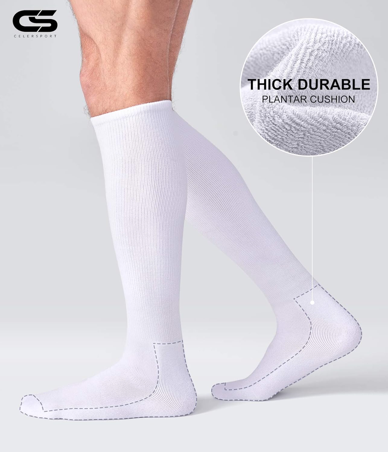 Thumbnail 2 de CS CELERSPORT 2/3 Pack Over-the-Calf Multi-Sport Socks for Youth & Adults