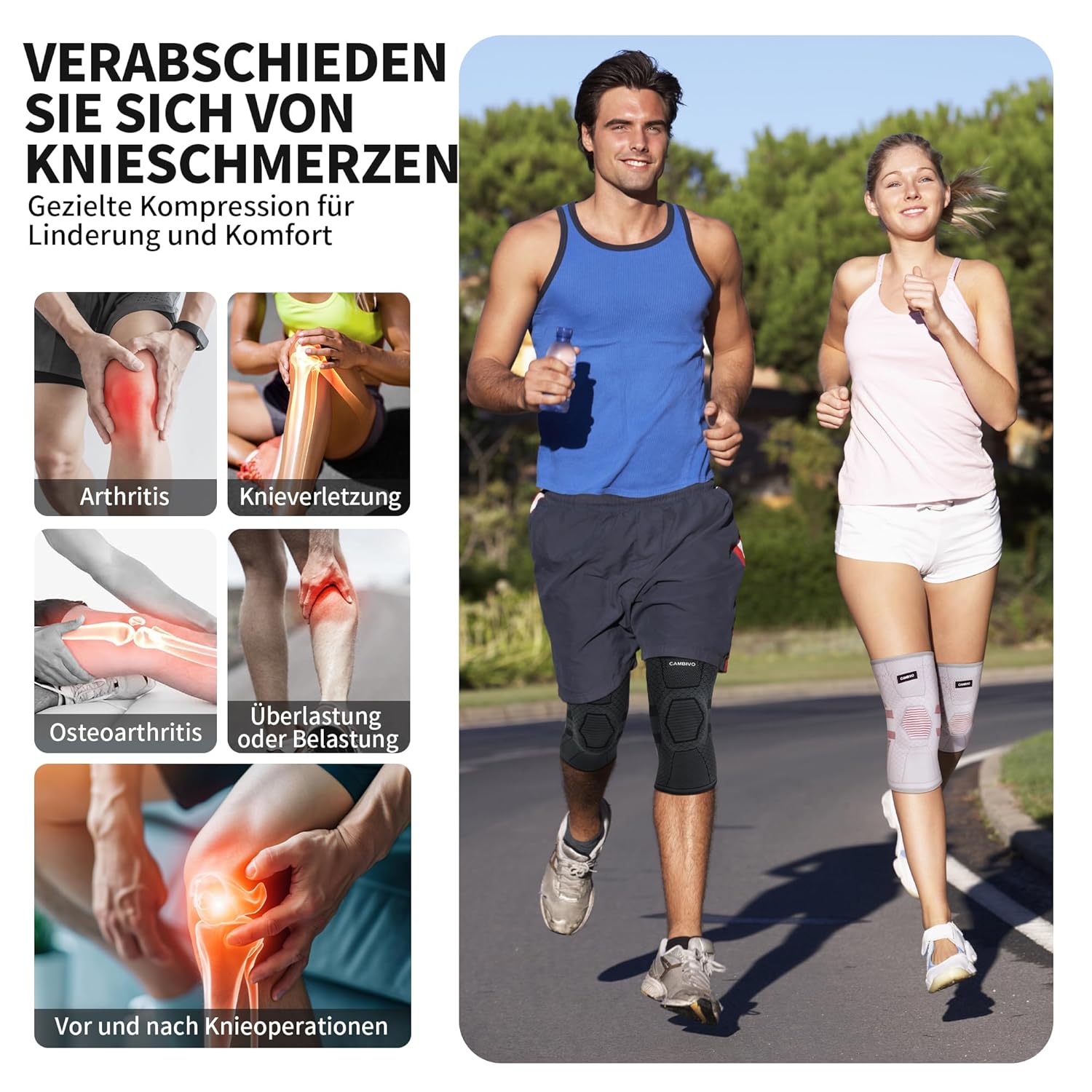Thumbnail 4 de CAMBIVO Kniebandage X2 für Sport 🦵