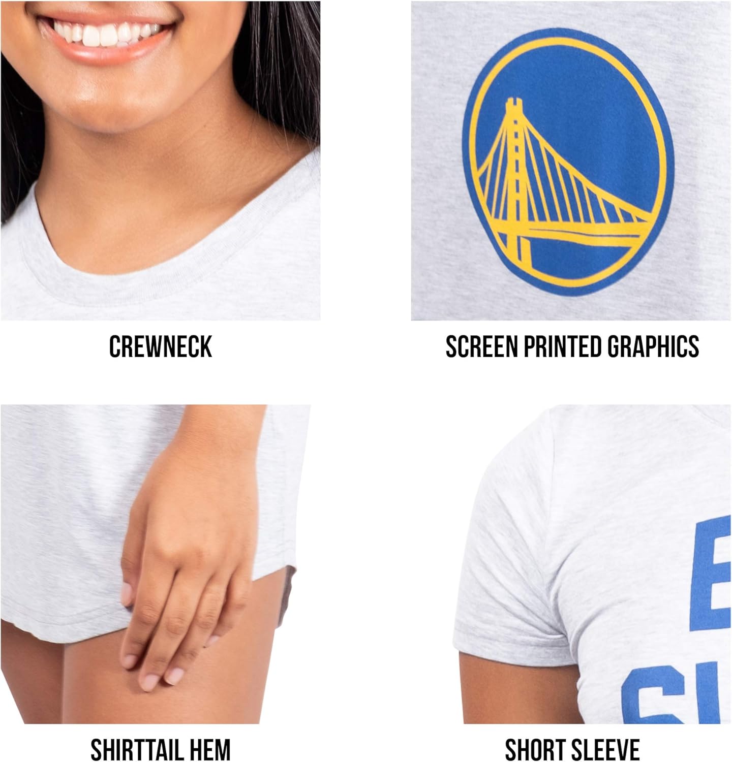 Detalle de Ultra Game Women’s NBA Official Super Soft Sleepwear Pajama Loungewear Tee Nightgown